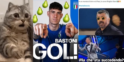 "Gli Azzurri del 5-0": euforia e ironie su Italia-Estonia, Gattuso re dei social