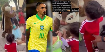 Raphinha e l'accusa di razzismo a Disneyland: "Perché gli altri bimbi sì?". Poi il chiarimento