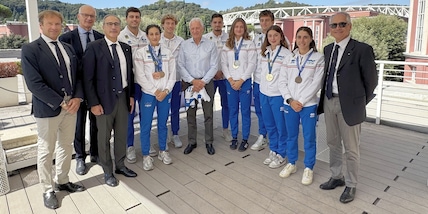 La Nazionale azzurra di Pentathlon Moderno ricevuta da Buonfiglio