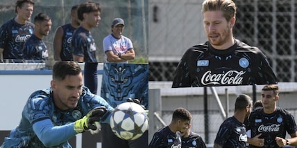 Meret si scalda, De Bruyne torna all'Etihad: allenamento Napoli alla vigilia del City