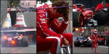 Disastro Ferrari a Baku! Dopo Hamilton eliminato Leclerc finisce a muro