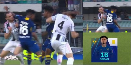 Orban, gomitata in faccia a Gatti a palla lontana: rosso solare, per Rapuano è giallo. E il Var muto