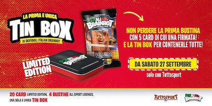 Skifidol Italian Brainrot, per la prima volta in edicola la Tin Box ufficiale con 20 card promo