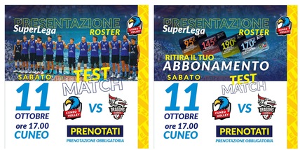 Cuneo Volley: Sabato 11 ottobre la Presentazione della SuperLega e Test match