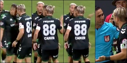 Clamoroso in Turchia: l'ex Inter dà uno schiaffo a un compagno di squadra, l'arbitro lo espelle!