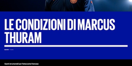 Inter, infortunio muscolare per Thuram
