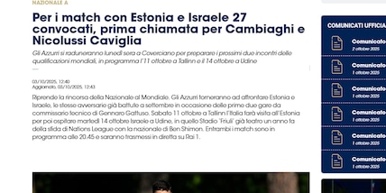Qualificazioni Mondiale 2026: Italia, ecco i convocati di Gattuso verso Estonia e Israele
