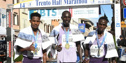 Il keniano Lomway e l’etiope Tesfaye sul podio della Trento Half Marathon dei record