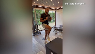 Juve, Bremer non si ferma e si allena con i pesi