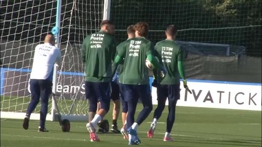 Italia, rifinitura prima della sfida a Israele