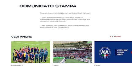 Ufficiale, Genoa: Vieira non è più l'allenatore dei rossoblù