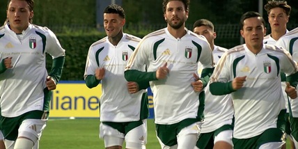 Il primo allenamento degli Azzurri a Coverciano