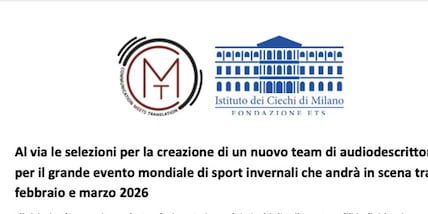 Al via le selezioni per la creazione di un nuovo team di audiodescrittori per Milano Cortina 2026