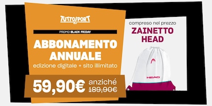 Abbonati a Tuttosport: scopri la promo Black Friday con lo zainetto Head compreso nel prezzo