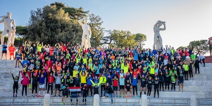 Franca Fiacconi e Lorenzo Lotti sabato al primo Get Ready della maratona di Roma