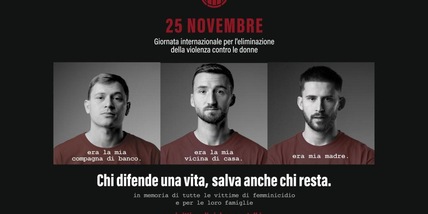 Violenza donne: campagna Figc con Cristante, Barella e Vicario