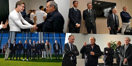 Yildiz-Platini, l’incontro a casa Juve è emozionante! I campioni del mondo 1985 in visita alla Continassa