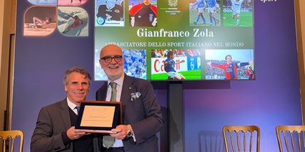 Gianfranco Zola 'ambasciatore sport italiano nel mondo'