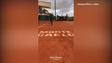 Allenamento a Monte Carlo per Cobolli