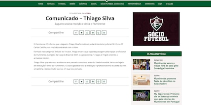 Ufficiale: Thiago Silva lascia il Fluminense, nel futuro ancora l'Europa?