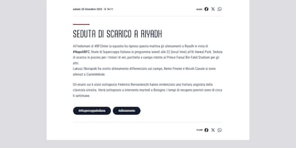 Bologna, tegola Bernardeschi: out un mese e mezzo