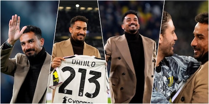 Danilo emozionato, il ritorno allo Stadium tra abbracci con i compagni e cori dei tifosi Juve