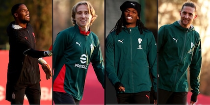 Milan, Modric e compagni si allenamento al tramonto per il Genoa