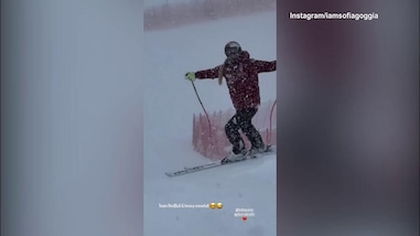Sofia Goggia sotto la tempesta di neve