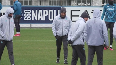 Napoli, c'è anche Lukaku sotto il diluvio