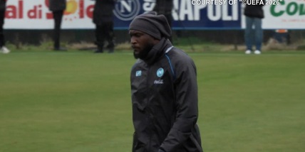 Napoli, c'è anche Lukaku sotto il diluvio