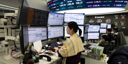 Borsa: l'Asia chiude in calo, lente su Davos e tensioni Usa-Ue