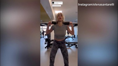 Elena Santarelli, giornata tra palestra e tavola