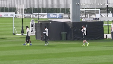 Juve, allenamento di rifinitura alla Continassa: domani c'è il Monaco in Champions League