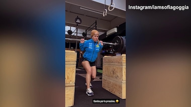 Sofia Goggia, duro allenamento sulle gambe
