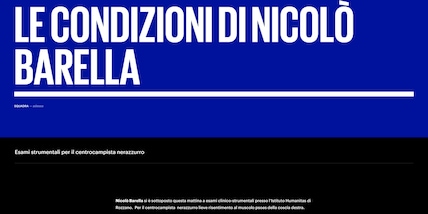 Inter, per Barella lieve risentimento allo psoas