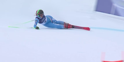 Goggia sfortunata, cade senza conseguenze ed è fuori dalla combinata a squadre di Milano-Cortina