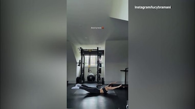 Lady Chiesa si tiene in forma in palestra