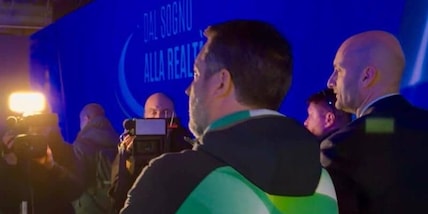 Strisciuglio all’inaugurazione della mostra immersiva “Dal sogno alla realtà – L’Italia al centro del mondo”