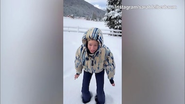 Lady De Rossi, che tuffo nella neve!