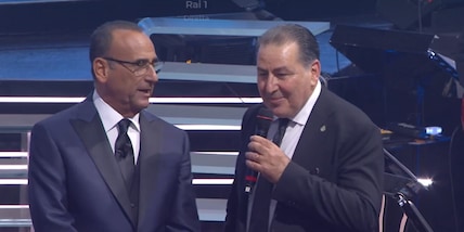 Carlo Conti ha chiamato Fefè De Giorgi sul palco dell'Ariston