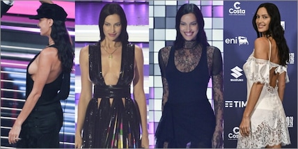 Lingerie, trasparenze e scollatura mozzafiato: la ex di Cristiano Ronaldo ruba la scena a Sanremo