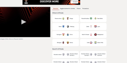 Europa League, sorteggio ottavi di finale: sarà Roma-Bologna