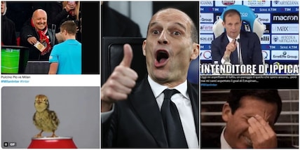 Pulcino Pio e gli ingiocabili umiliati dal corto muso Allegri: Milan-Inter, ironie social