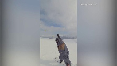 Ibrahimovic a 360 gradi sulla neve