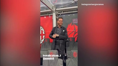 Sergio Ramos tifa Modric a San Siro