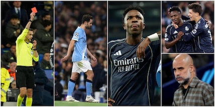 Bernardo Silva espulso, il Real passeggia a Manchester e Vinicius si vendica