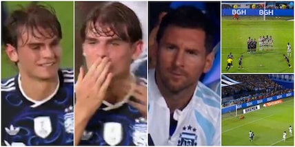 Nico Paz, punizione show con l'Argentina sotto gli occhi di Messi!