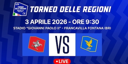 Finale Torneo delle Regioni 2026 -Puglia: guarda in diretta streaming