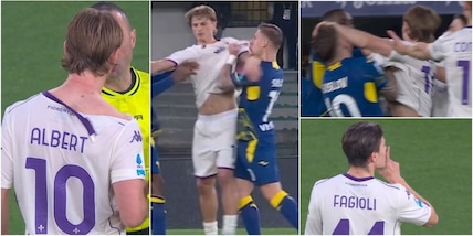 Mani in faccia, rissa e maglie strappate. E Fagioli zittisce il pubblico! Caos a Verona-Fiorentina