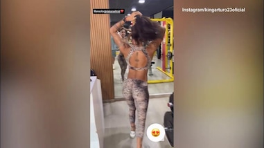 Vidal si allena con la fidanzata